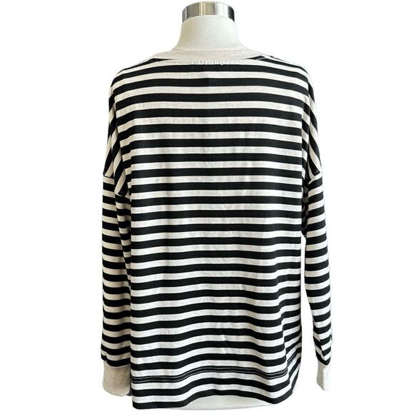 NWT Jane & Delancey Striped Long-sleeve Crewneck Sweater Top - Picture 3 of 6